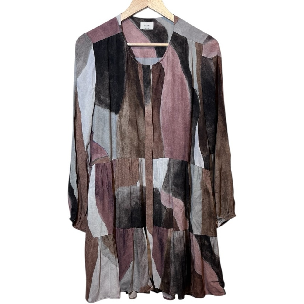 Aritzia Wilfred Barossa Watercolor Print Mini Dress Size S - Picture 3 of 16